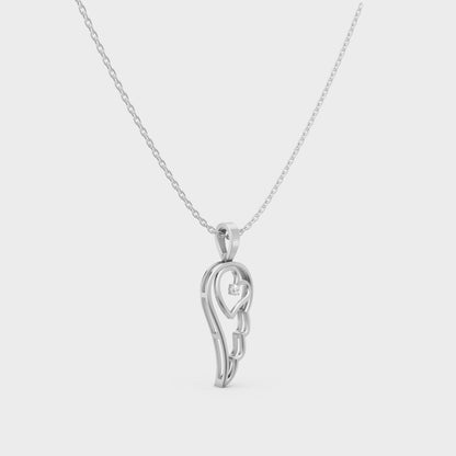 Certified Lab-Grown Diamond Pendant Necklace 0.045 Ct Platinum