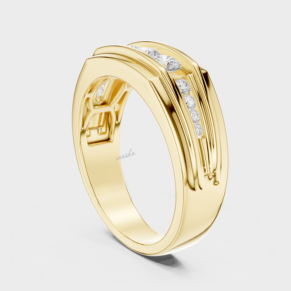 Ethical men’s diamond ring lab grown certified