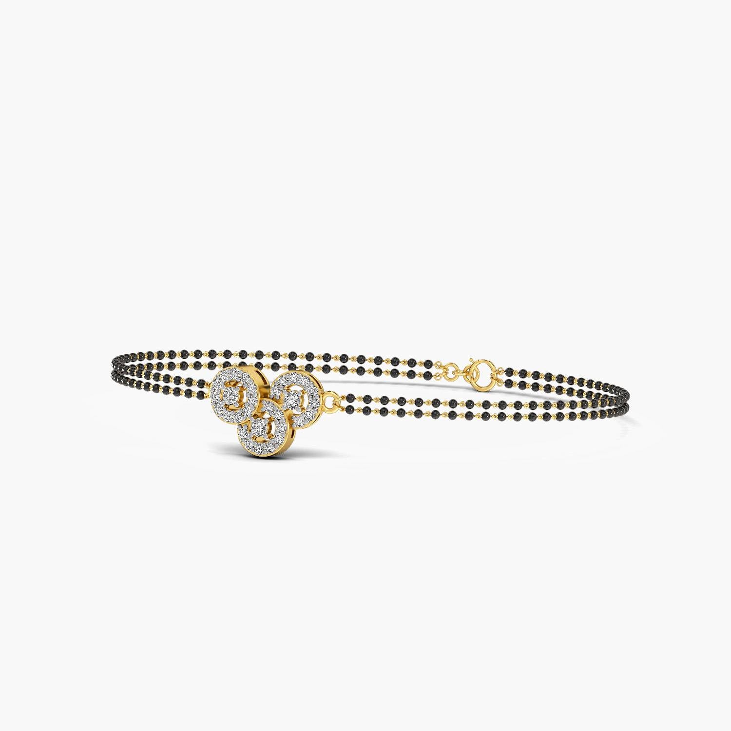 yellow gold Mangalsutra bracelet for a timeless and ethical bridal look