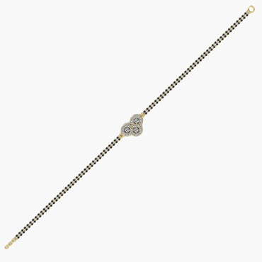 Sustainable yellow gold diamond bracelet with Gli certified round-cut lab diamonds