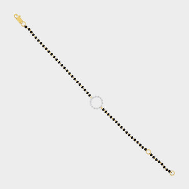 Hallmarked yellow gold diamond bracelet with premium round-cut lab stones