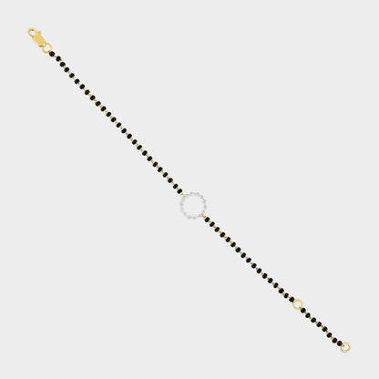 Hallmarked yellow gold diamond bracelet with premium round-cut lab stones