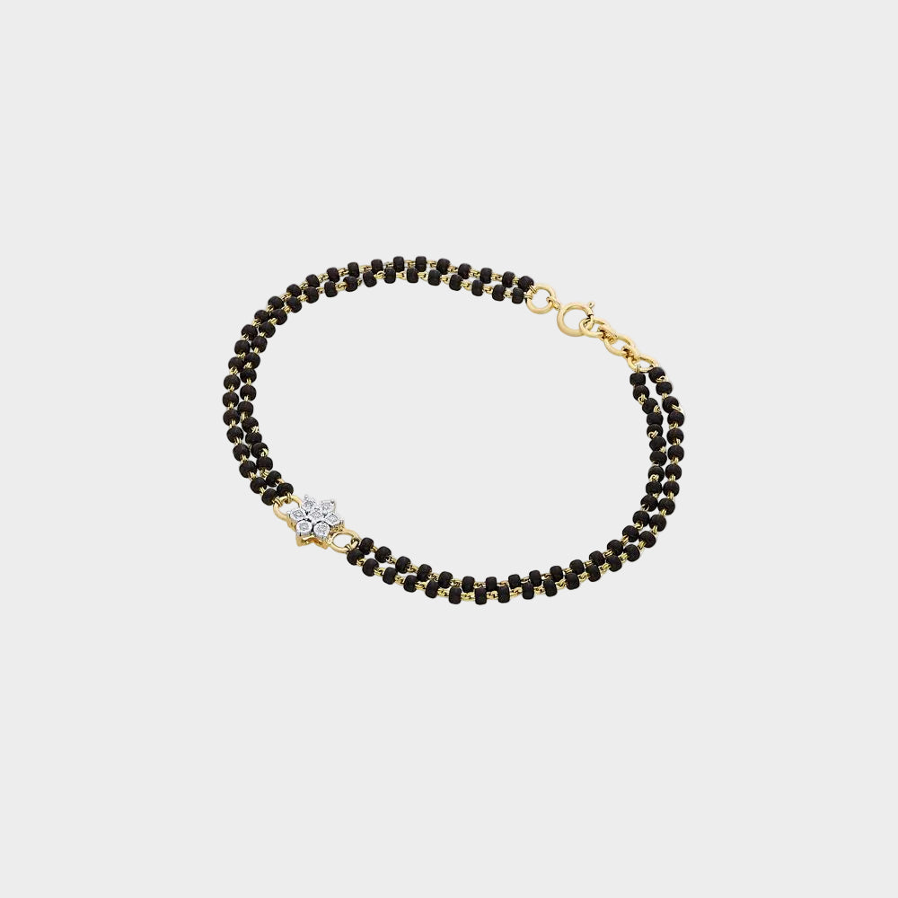 yellow gold Mangalsutra bracelet for a timeless and ethical bridal look