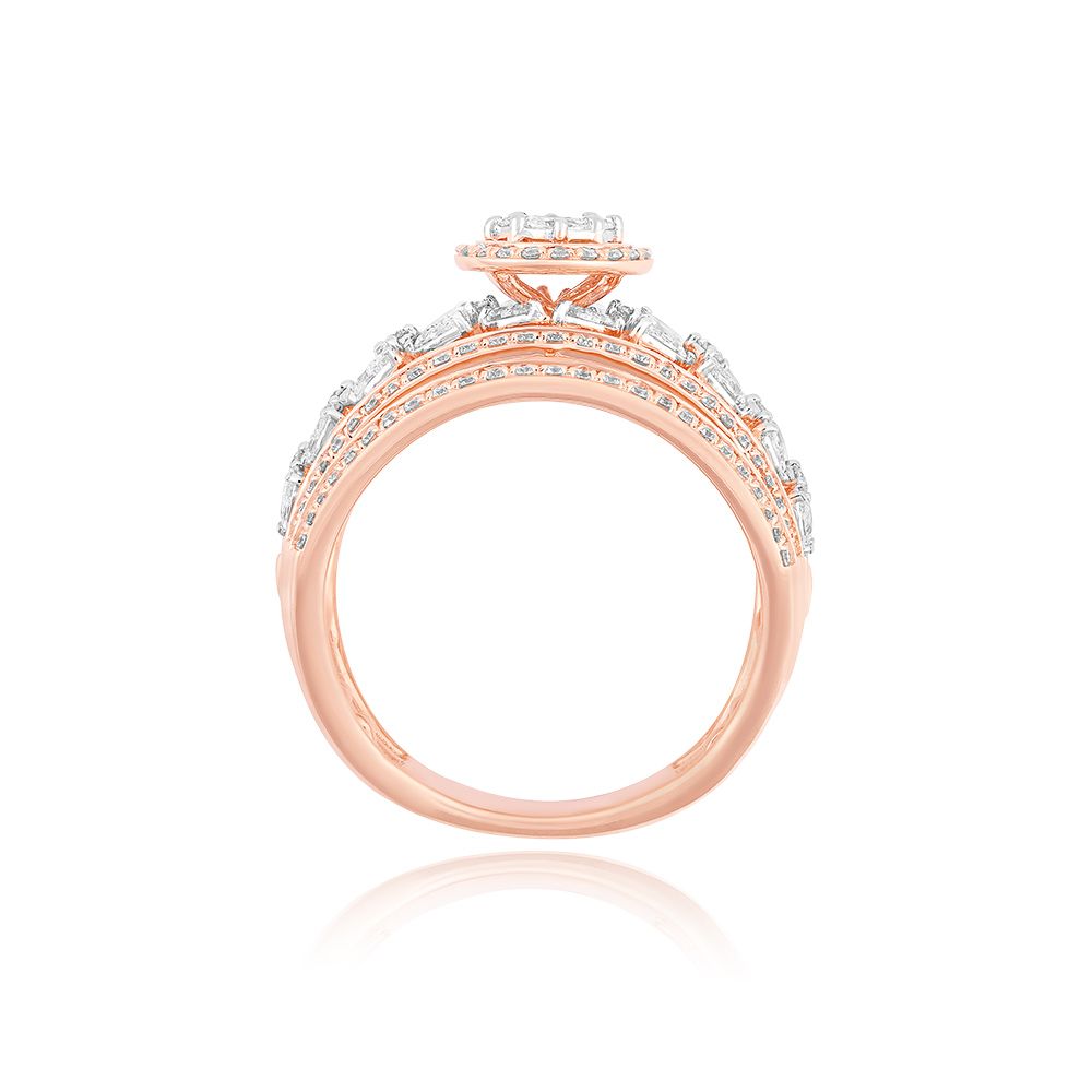 Rose Gold Round-Cut Lab-Grown Diamond Cocktail Ring For Modern Ethical Luxury