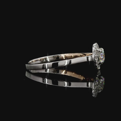 Timeless multi tone gold lab grown diamond ring
