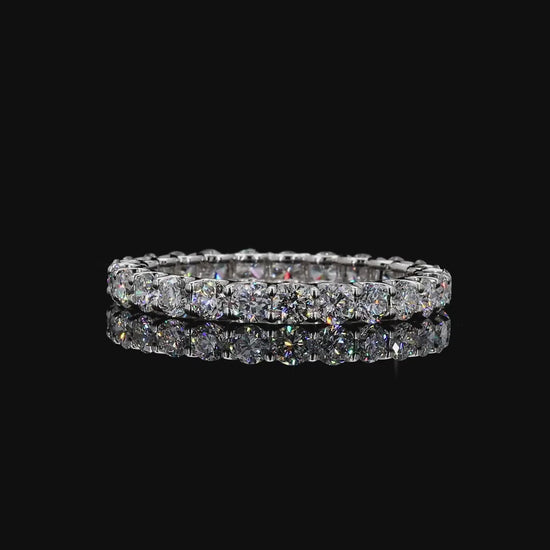 Ethical lab grown diamond wedding stack band