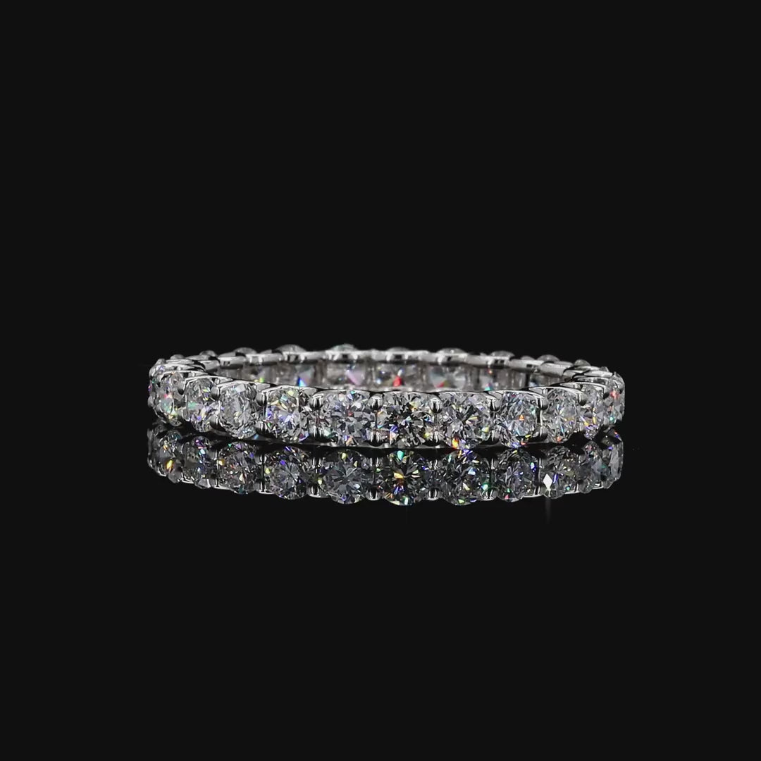Ethical lab grown diamond wedding stack band