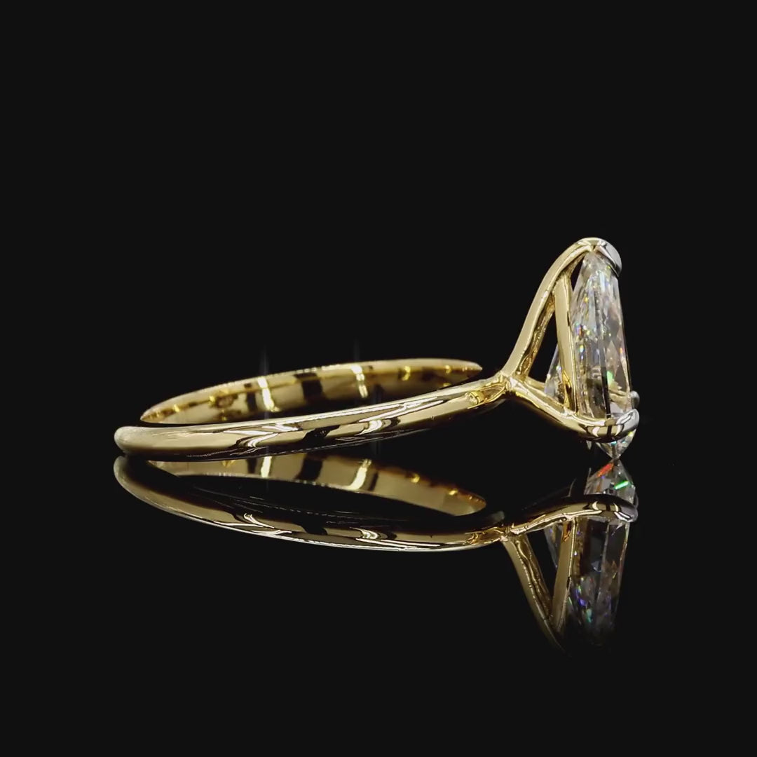 Timeless yellow gold lab grown diamond engagement ring