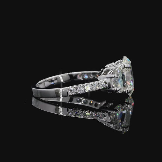 Elegant white gold lab grown diamond multishape ring