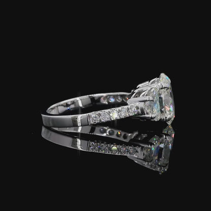 Elegant white gold lab grown diamond multishape ring