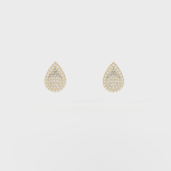 Fine Yellow Gold Diamond Convertible Earrings With Brilliant 3.24 Ct Total Weight Certified Lab-Grown Diamonds
