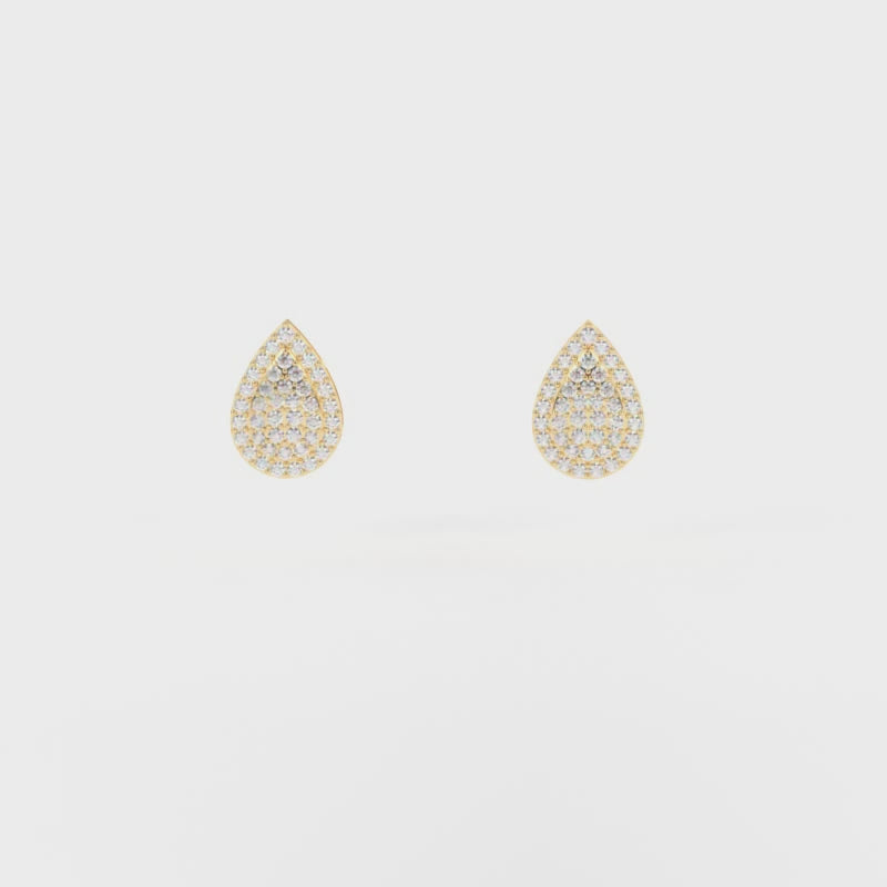 Fine Yellow Gold Diamond Convertible Earrings With Brilliant 3.24 Ct Total Weight Certified Lab-Grown Diamonds
