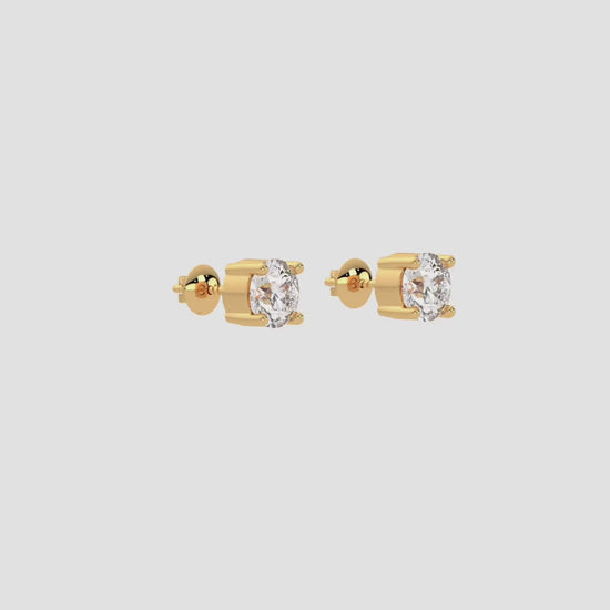 Fine Yellow Gold Diamond Convertible Earrings With Brilliant 1.14 Ct Total Weight Certified Lab-Grown Diamonds