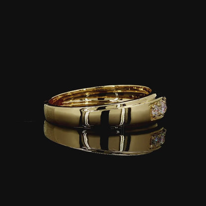 0.41 Carat Round Cut Lab Grown Diamond Men’s Ring In