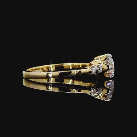 Timeless yellow gold lab grown diamond ring