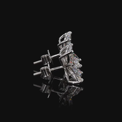 1.89 Carat Marquise Cut Lab-Grown Diamond Earrings in