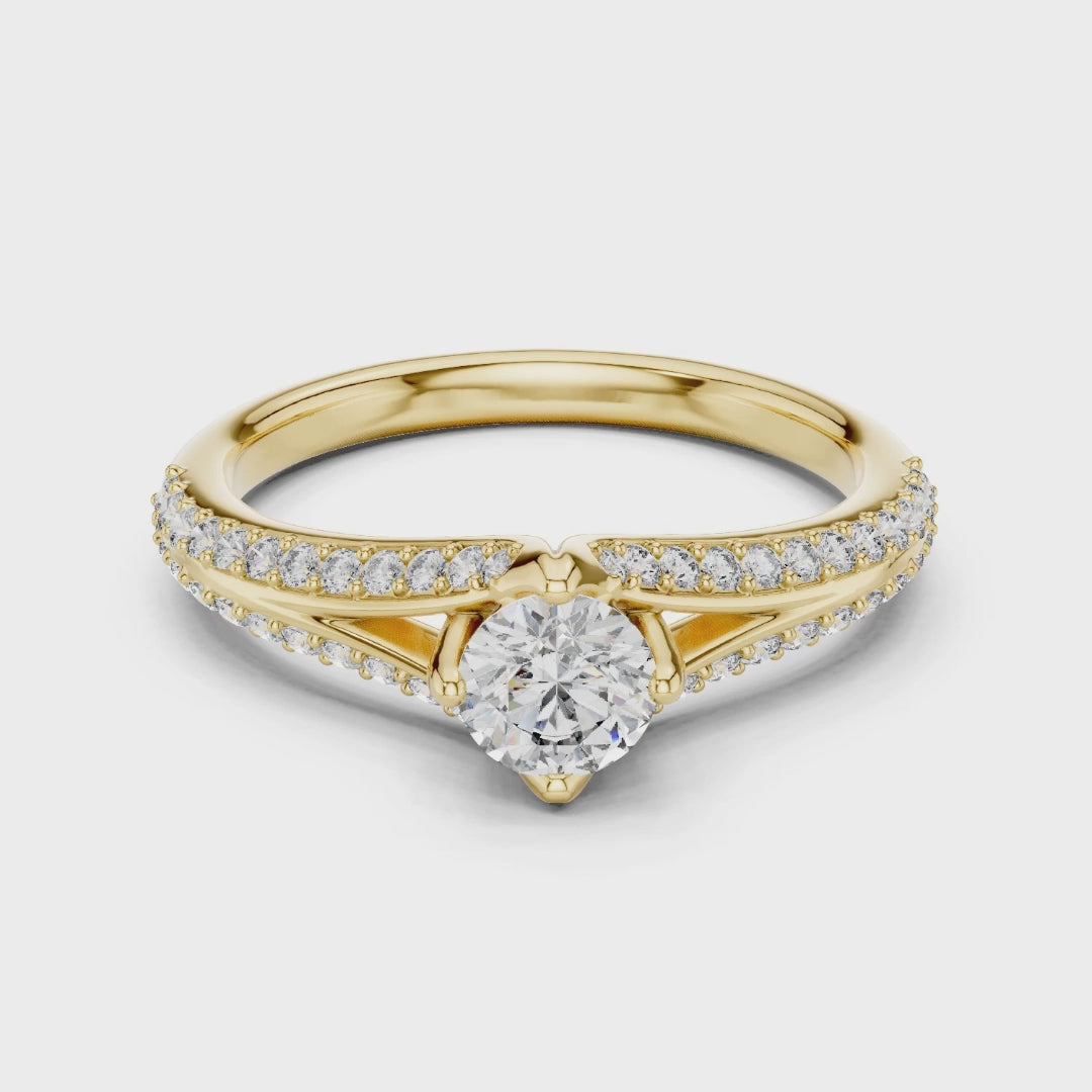 1.26 carat lab grown diamond engagement ring
