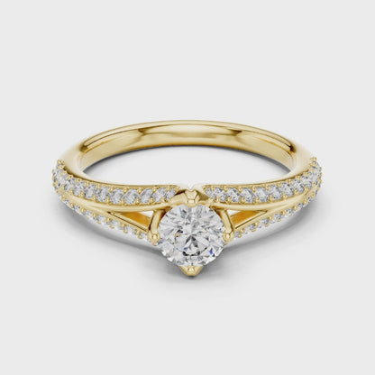 1.26 carat lab grown diamond engagement ring
