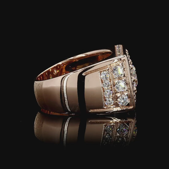 Men’s round cut lab grown diamond ring