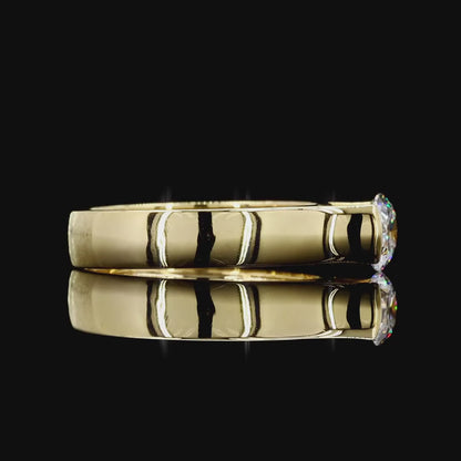 Timeless yellow gold lab grown diamond ring