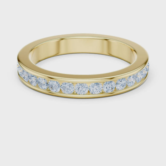 Men’s round cut lab grown diamond ring