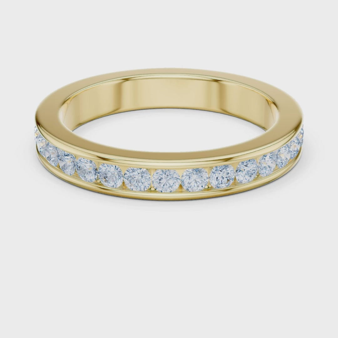 Men’s round cut lab grown diamond ring