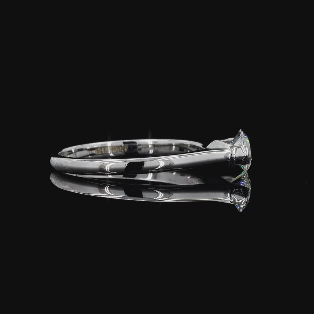 white gold marquise cut lab grown diamond engagement ring