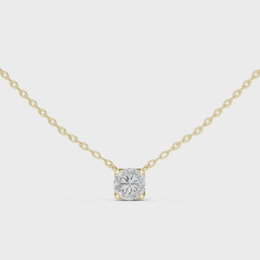0.85 Carat Round Cut IGI Cut Lab-Grown Diamond Pendant With Chain In