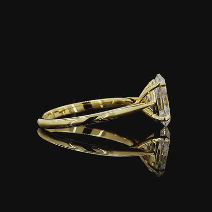 Timeless yellow gold lab grown diamond engagement ring