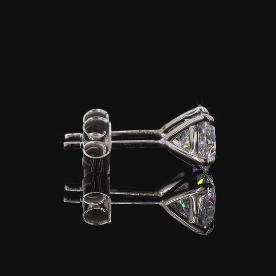 Timeless white gold lab grown diamond studs