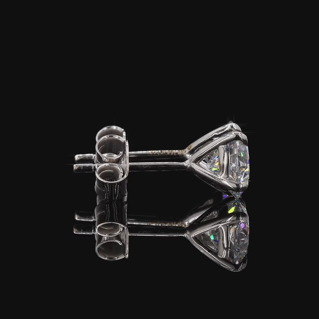 Timeless white gold lab grown diamond studs