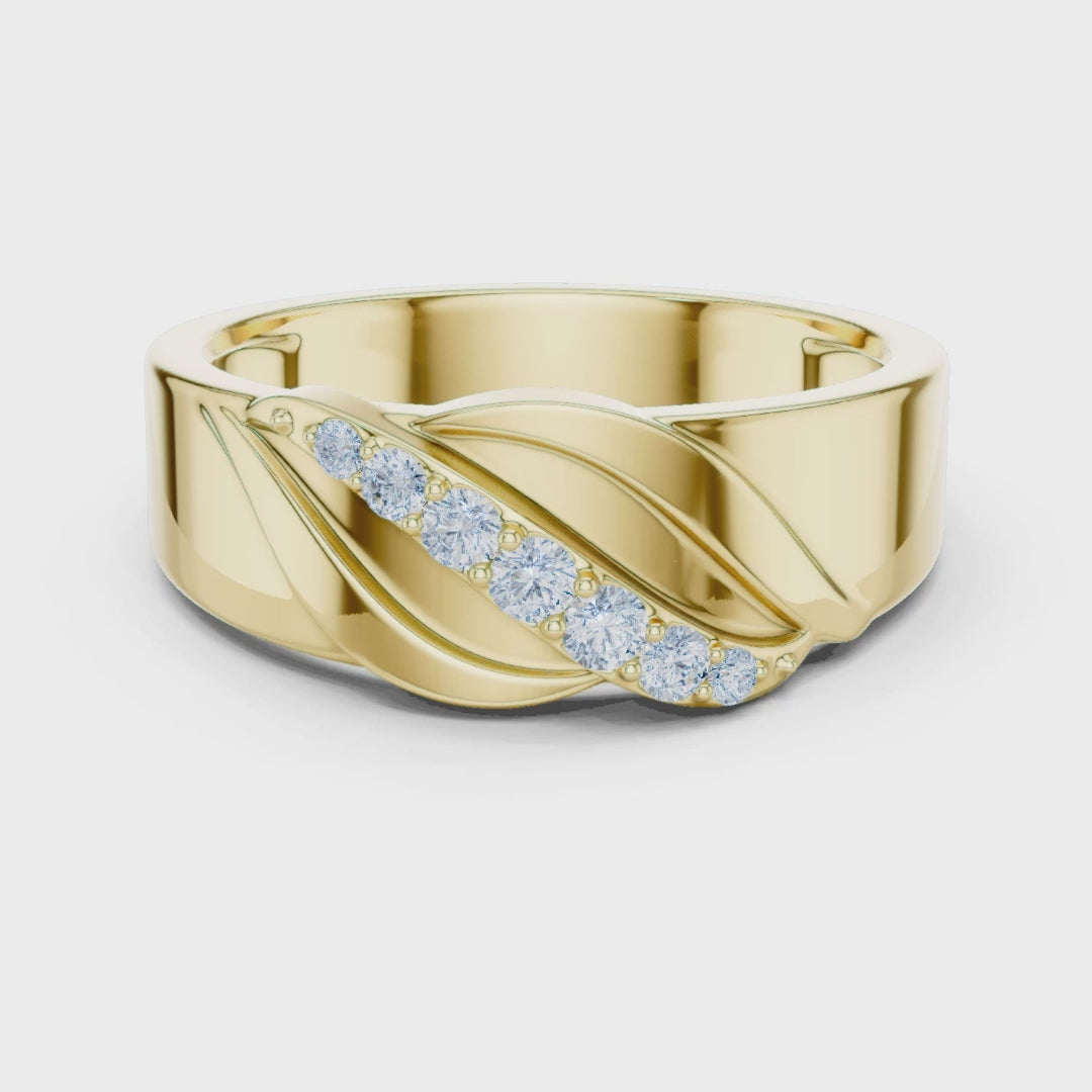 0.14 carat men’s lab grown diamond ring