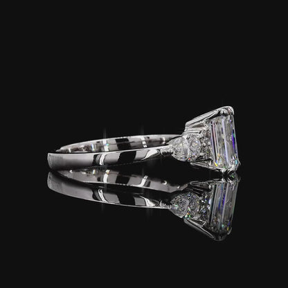 white gold lab grown diamond engagement ring multishape