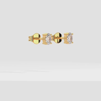 Womens Luxury Lab-Grown Diamond Convertible Earrings Featuring Elegant Oval And Round Certified Diamonds