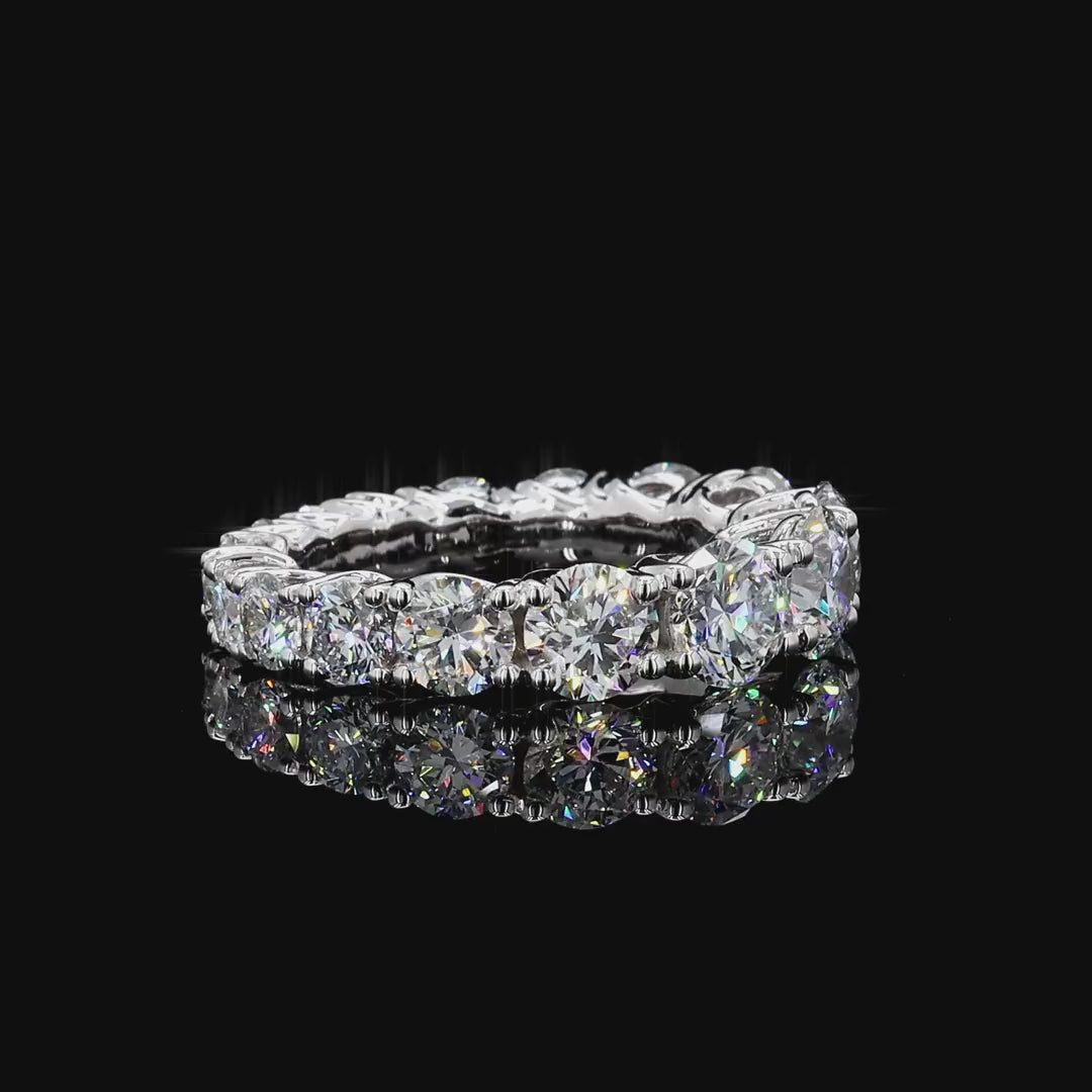 Premium lab grown diamond band close view