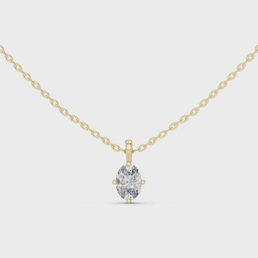 0.75 Carat Oval Cut IGI Cut Lab-Grown Diamond Pendant With Chain In