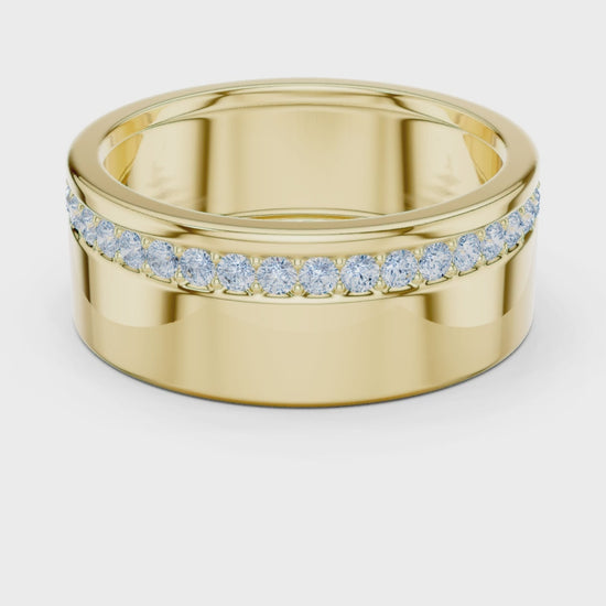 Men’s round cut lab grown diamond ring