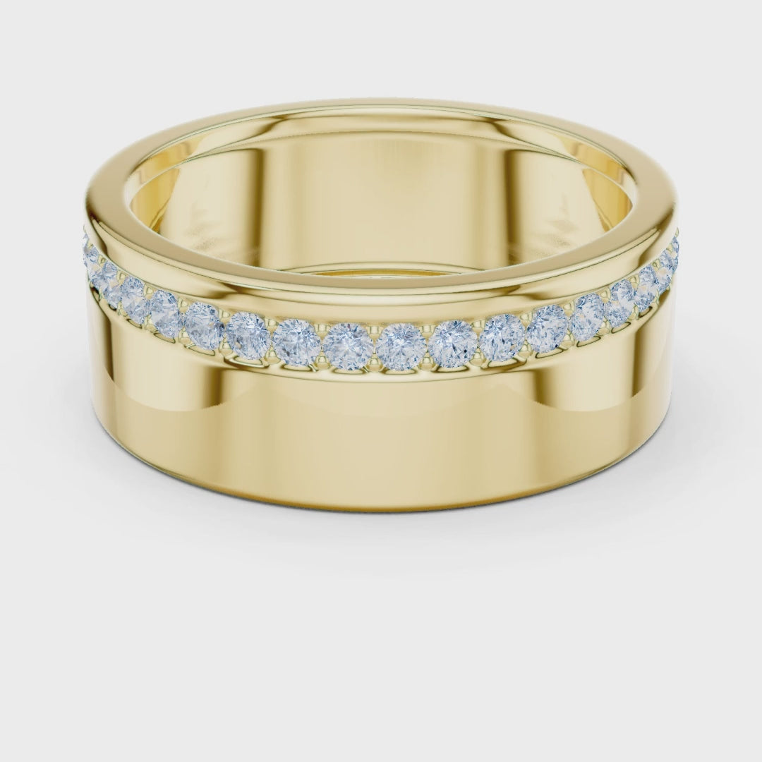 Men’s round cut lab grown diamond ring