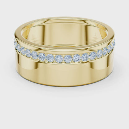 Men’s round cut lab grown diamond ring