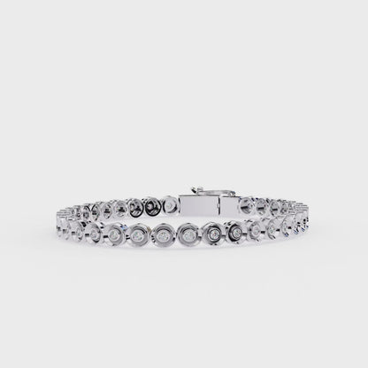 0.60 Ct Round Cut Lab-Grown Diamond Tennis Bracelet In