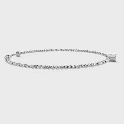 Round Cut Lab Grown Diamond Bracelet In