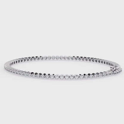 1.13 Ct Round Cut Lab-Grown Diamond Tennis Bracelet In