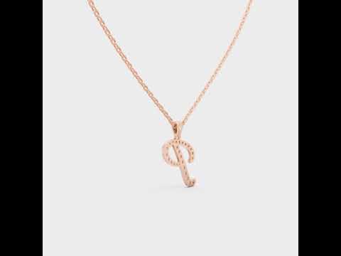 Shop our custom "P" Alphabet Lab Grown Diamond Pendant with Chain. Available in 9K, 14K, 18K Yellow, White, Rose Gold & 950 Platinum. Ethical luxury worldwide.