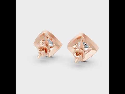 2.98 Ct Total (1.49 Ct Each) Halo Lab Grown Diamond Stud Earrings In 9K 14K 18K Yellow White Rose Gold Or 950 Platinum. GLI IGI Certified Luxury Jewelry With Brilliant Sparkle.