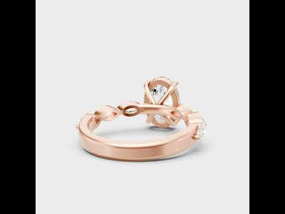 Oval and Marquise Lab Grown Diamond Ring in