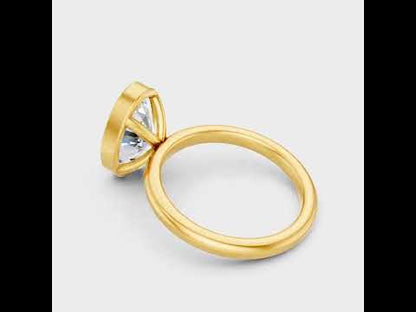 1 To 5 Ct Oval Cut Lab Grown Diamond Womens Ring In 9K 14K 18K Yellow White Rose Gold Or 950 Platinum. Ethical Luxury Engagement Ring With Brilliant Sparkle.