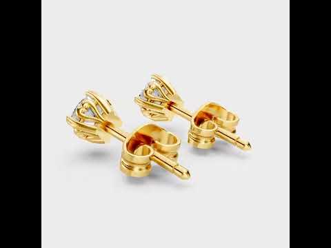  4 Ct Total Lab-Grown Cushion Cut Diamond Stud Earrings (2 Ct Each), Certified. Crafted In Hallmark 9K, 14K, 18K Yellow, White & Rose Gold Or 950 Platinum. Ethical Luxury With Brilliant Sparkle &amp; Customization Available.
