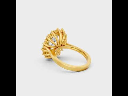 Make a breathtaking statement with our Certified 6 Ct Oval and Round-Cut Lab-Grown Diamond Halo Ring. Expertly crafted in 9K, 14K, 18K Gold or 950 Platinum.