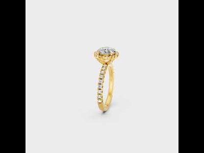 Discover ethical luxury with our Certified 2.85 Carat Round-Cut Lab-Grown Diamond Halo Ring. Expertly crafted in 9K, 14K, 18K Gold or 950 Platinum. Shop Now!