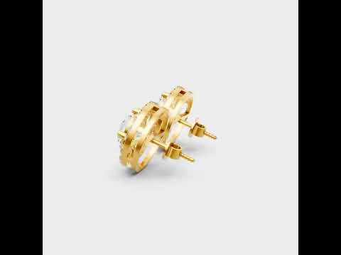 Certified 2.55 Ct Total Round Cut Lab-Grown Diamond Halo Stud Earrings (1.275 Ct Each) in 9K, 14K, 18K Yellow, Rose, White Hallmark Gold & 950 Platinum.